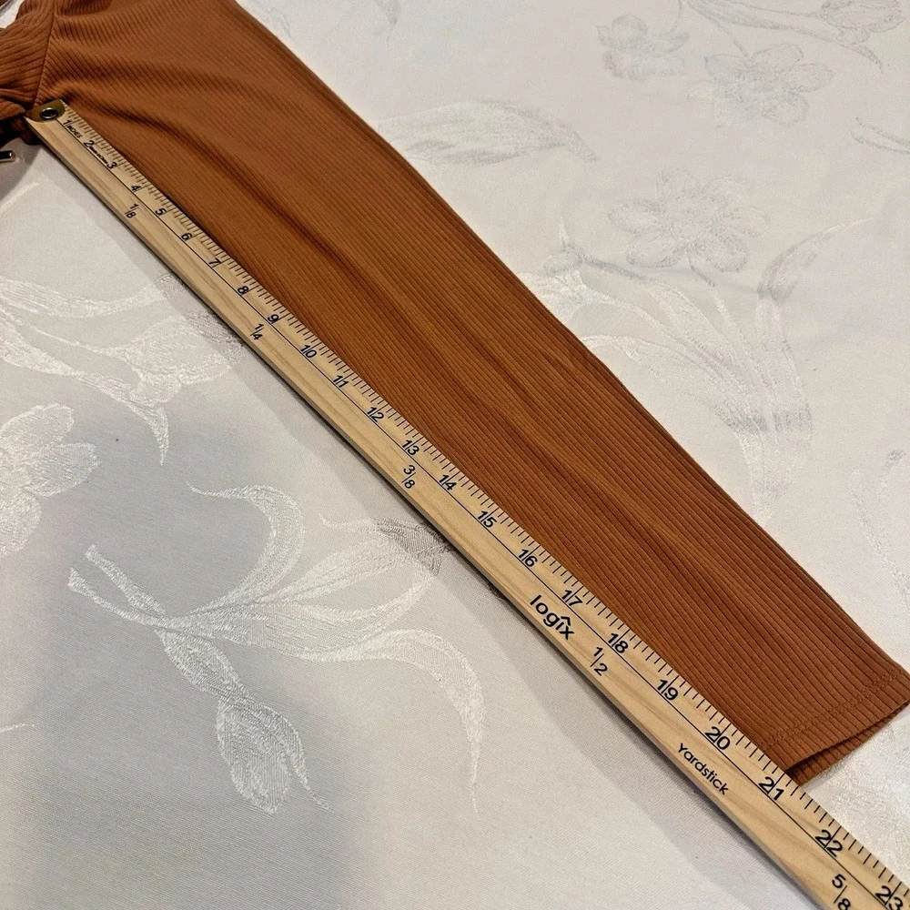 AFRM Size-L Midi Dress Jordana Caramel Long Sleeve Revolve $128